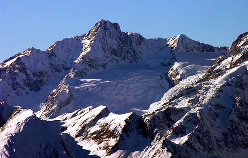 Views of Aiguille des Glaciers and Aiguille de Trélatête