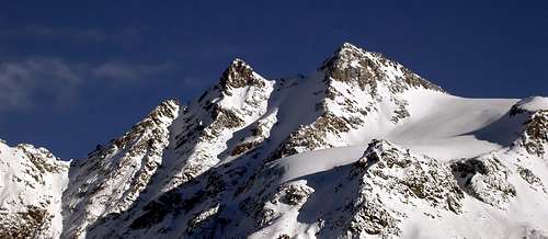 Le punte Patrì nord (3561 m) e sud (3581 m)
