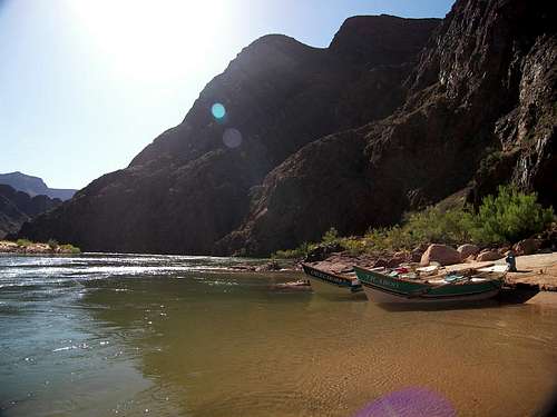 Canoes on the Colorado River