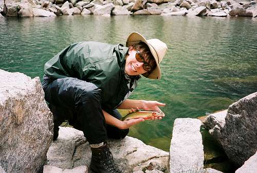 An excitable boy with his 1st Greenback Cutthroat