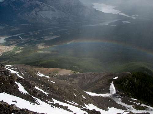 Rainbow over Miette's Descent