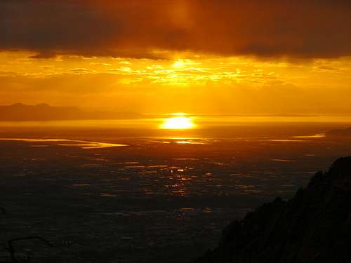 Salt Lake sunset from Mt. Olympus