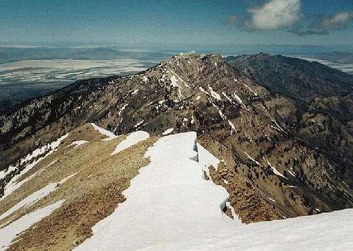 Looking north from summit of...