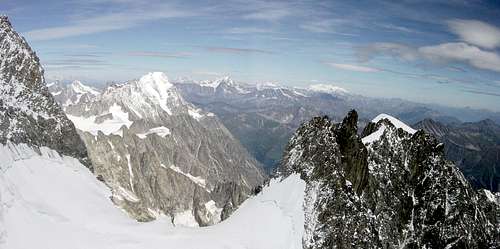 View of Grandes Jorasses from the Innominata Ridge