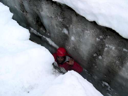 Practicing Crevasse Rescue