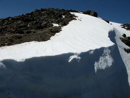Remains of a cornice near the summit of Mt. Tallac