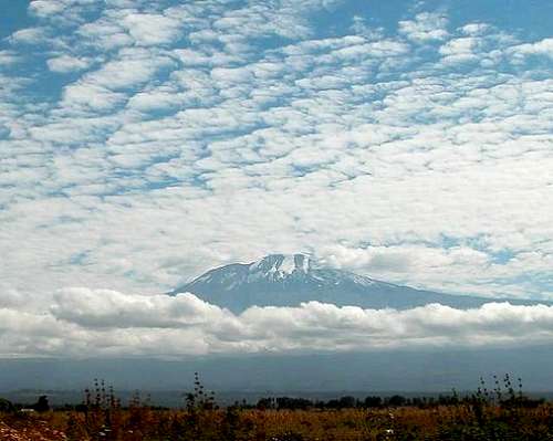 Kilimanjaro from the plateau...