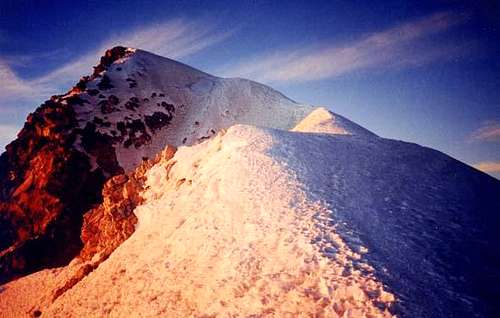 El Pico de Orizaba: The ridge...
