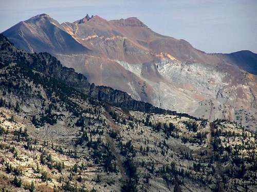 Twin Peaks over some ridges...