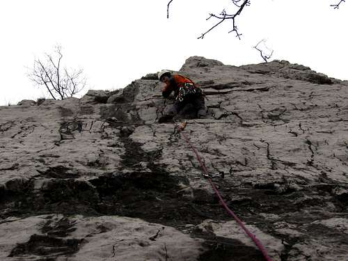 Climbing on limestone