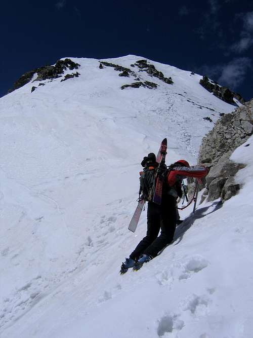Eroica to Snowboard Descent of NW Couloir