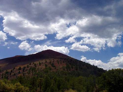 Sunset Crater in the Clouds