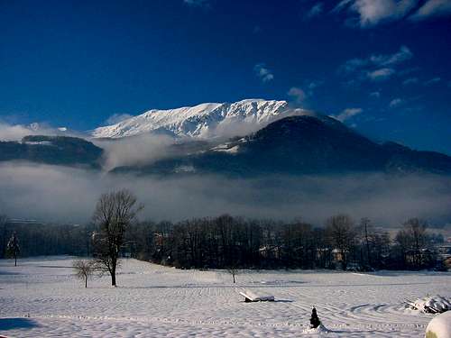 Winter view of  Valsassina