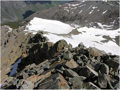 The northwest ridge of Hunter Peak