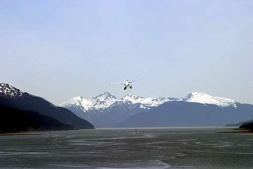 Take off from Base of Mt. Juneau