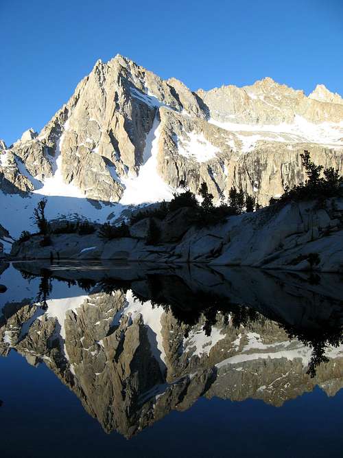 Dawn Reflection of Picture Peak 13,120' in Hungry Packer Lake