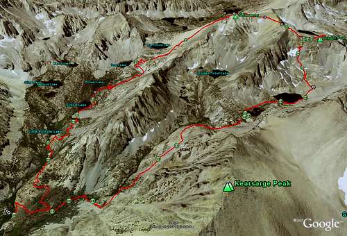 Dragon Peak and Mount Gould Google Earth