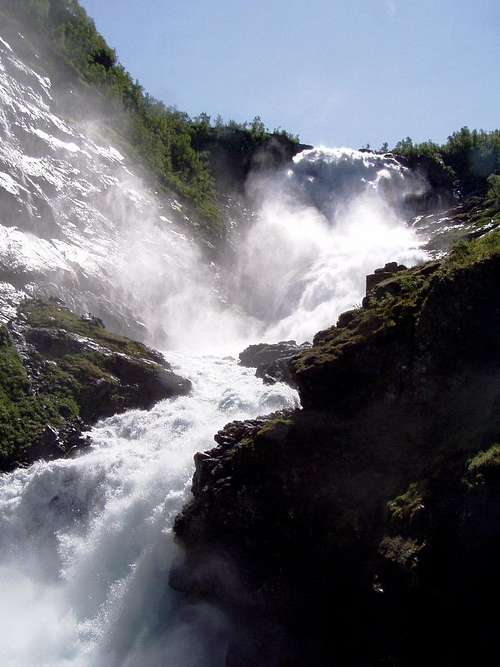 Kjosfossen Waterfall Norway, Flam Railway