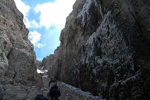 Gully through Second Cliff Band