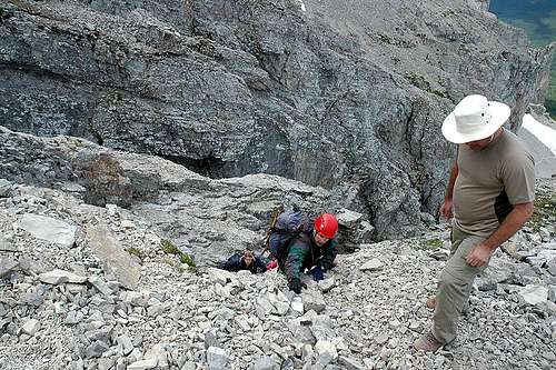 Topping out of the Second Gully