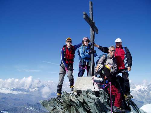On the summit of the Allalinhorn...