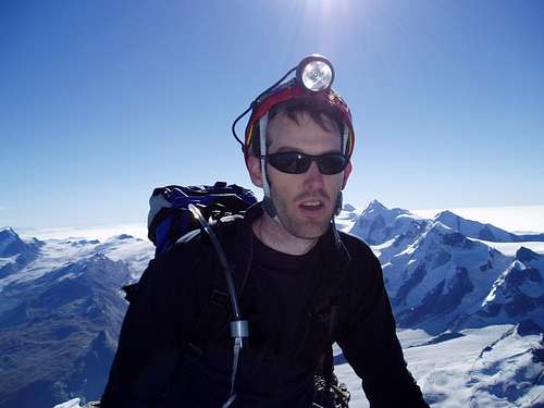 On the summit of the Matterhorn