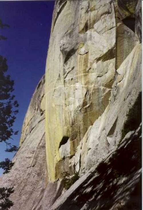 The base of Moro Rock's East...