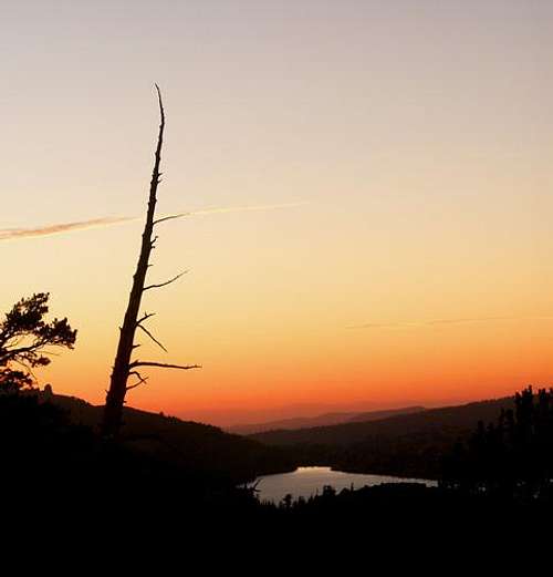 Sunset over Caples Lake from...