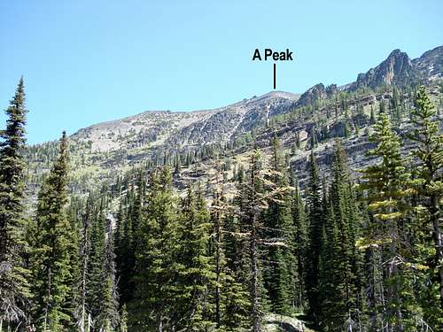 'A' Peak From Snowshoe Lake