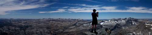 Pano on the Summit of Mt. Ritter, 7-1-07