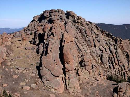 Huge granite rock formations...