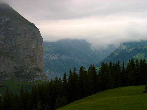 View southwest of Kleine Scheidegg