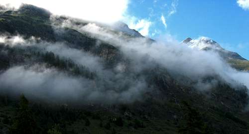 Misty Mountains above Zermatt