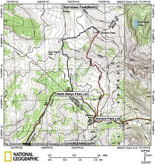 Sonora Peak Routes