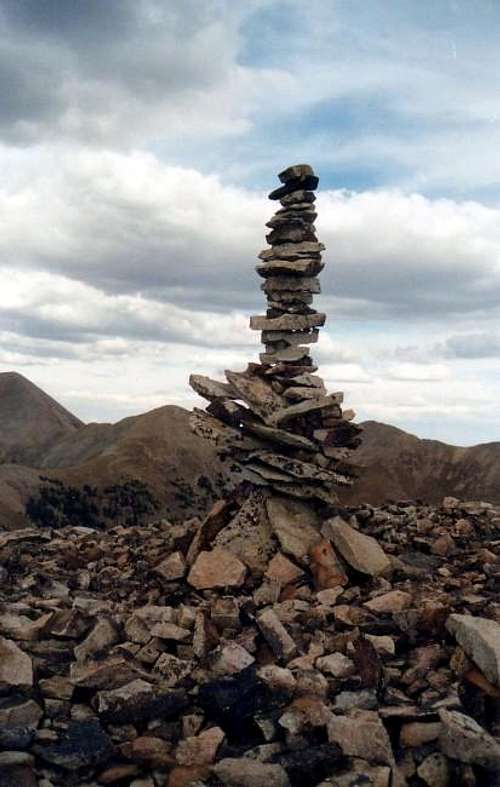 Behold! The summit cairn that...