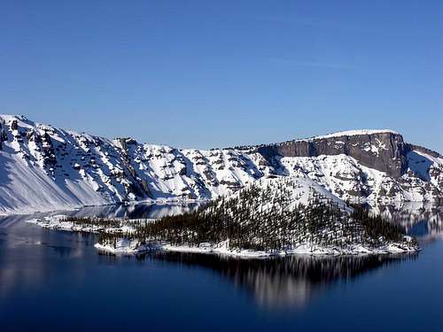 Wizard Island Winter - Crater Lake