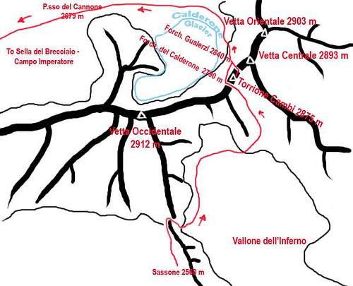 Corno Grande Map