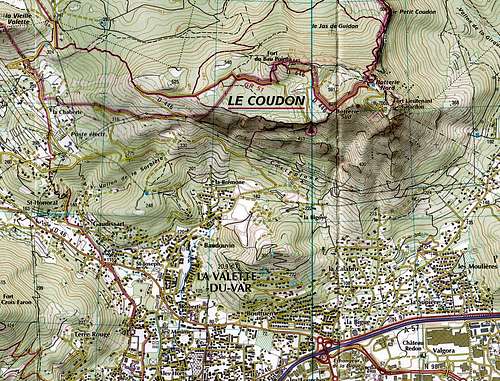Map of Mont Coudon