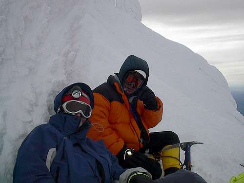 Mt Hood 3/19/2003 - Rest before Summit