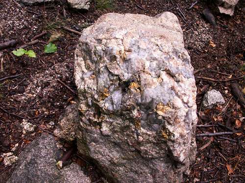 A pegmatite rock ...