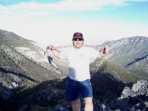LV Hiker on the summit of Cockscomb Peak