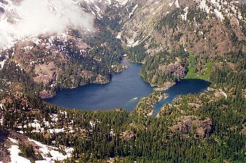 Spectacle Lake (4,300 ft) as...