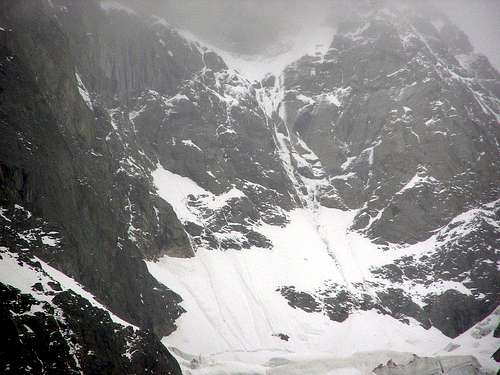 East Face - the Y couloir