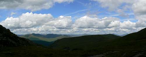 The view NW over Ben Our from Bealch an Dubh Choirein