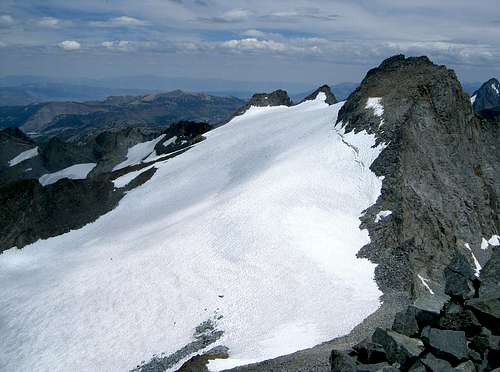 Lyell Glacier from the Slopes of Maclure