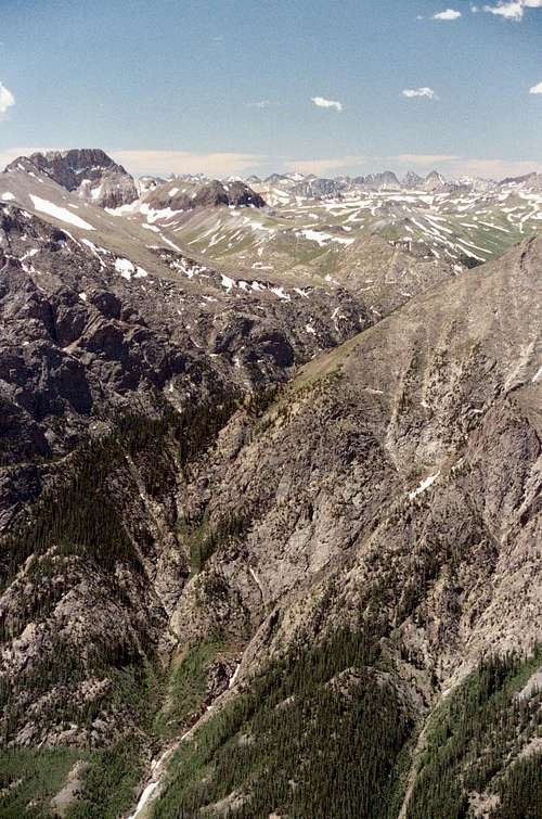 View of the Needle Range from Sundog NW Ridge