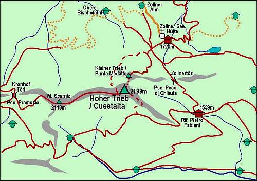 Hoher Trieb / Cuestalta map