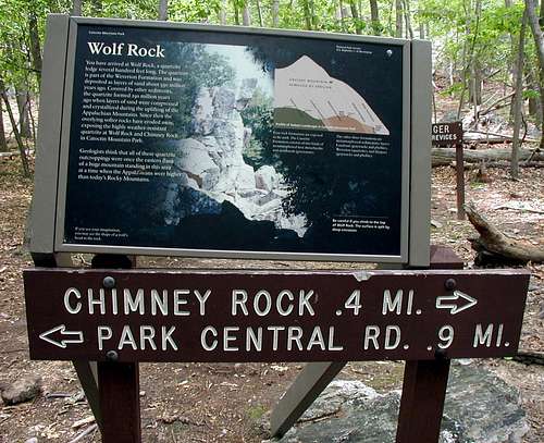 Sign at Wolf Rock