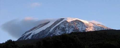 Kilimanjaro towers over the...