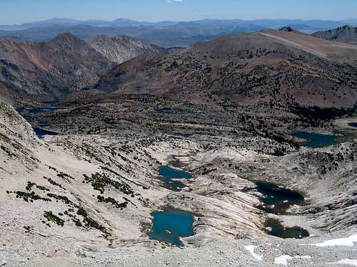conness lakes seen from the summit, 07/19/2007